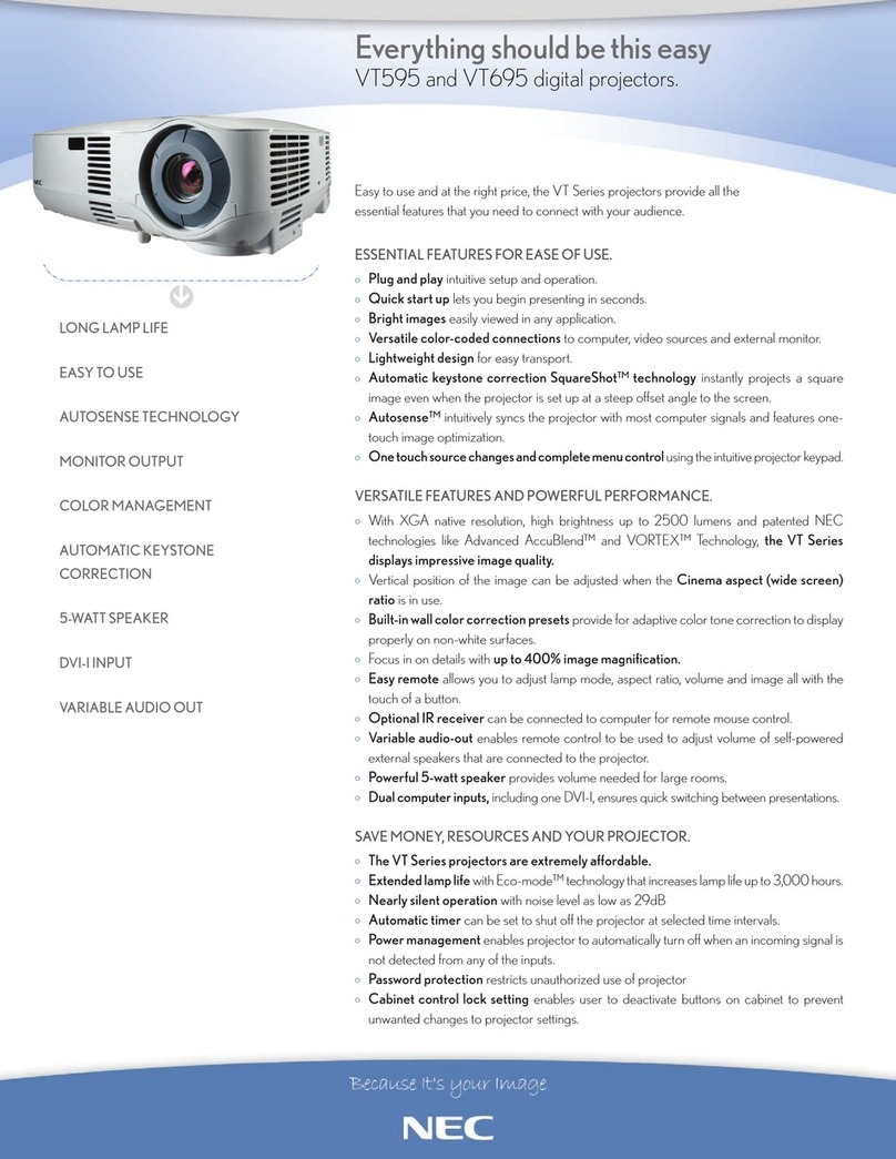 NEC VT695 User manual NEC VT695 User manual