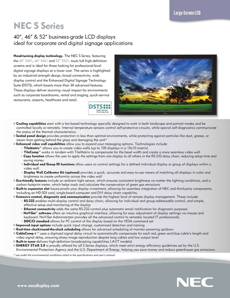 NEC S401 User manual NEC S401 User manual