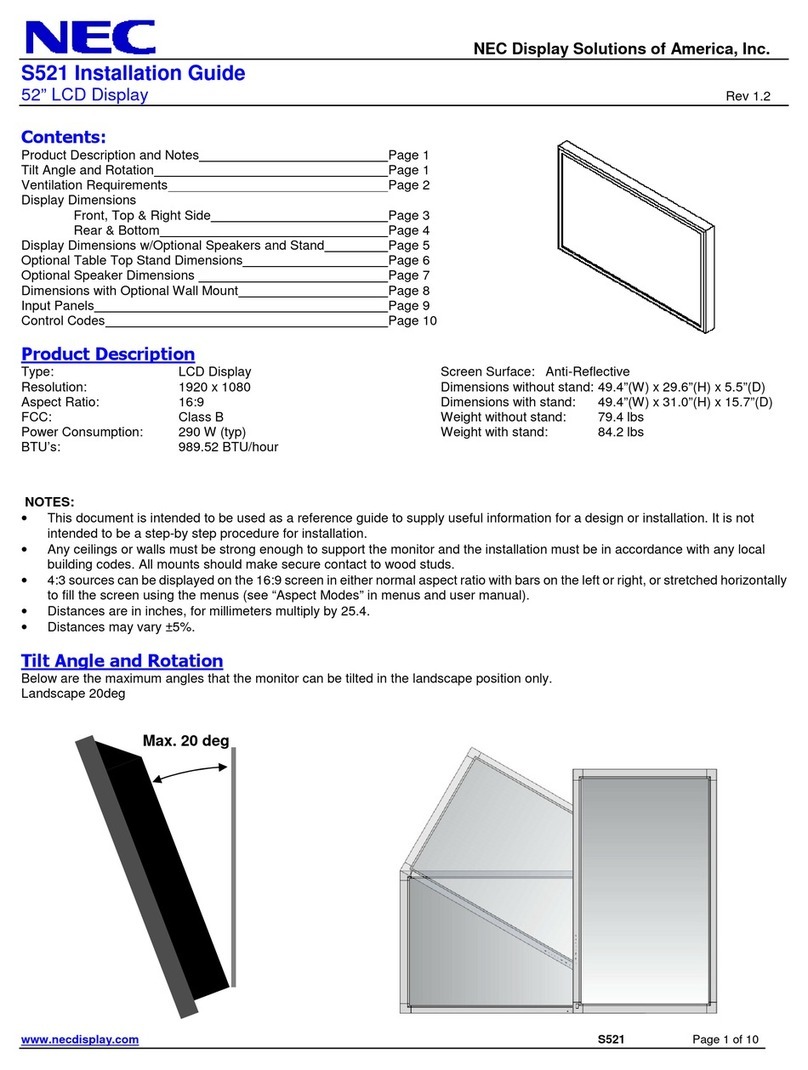 NEC S521-AVT User manual