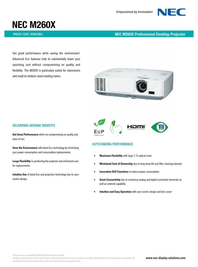NEC M260X Series User manual
