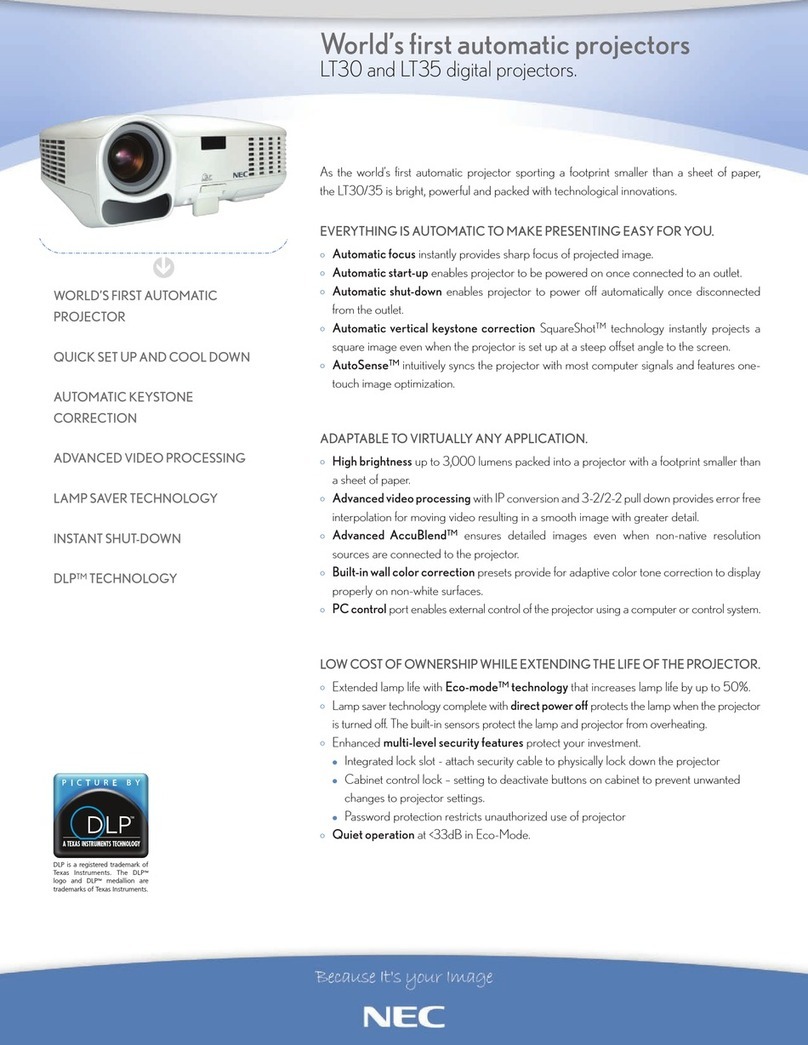 NEC LT30 - INSTALLTION GUIDE User manual
