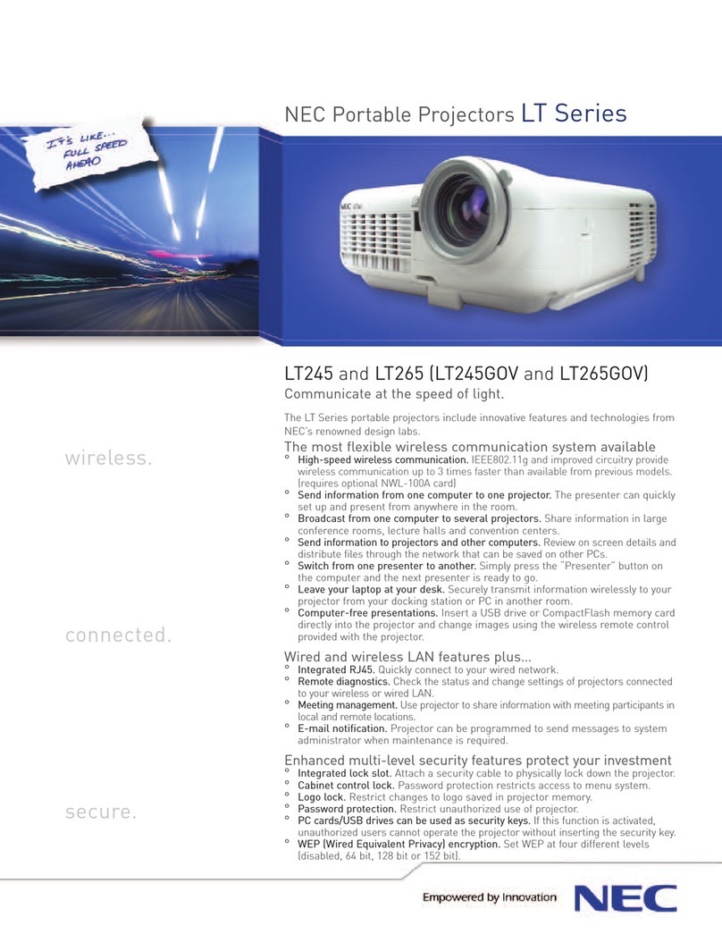 NEC LT265 - INSTALLTION GUIDE User manual
