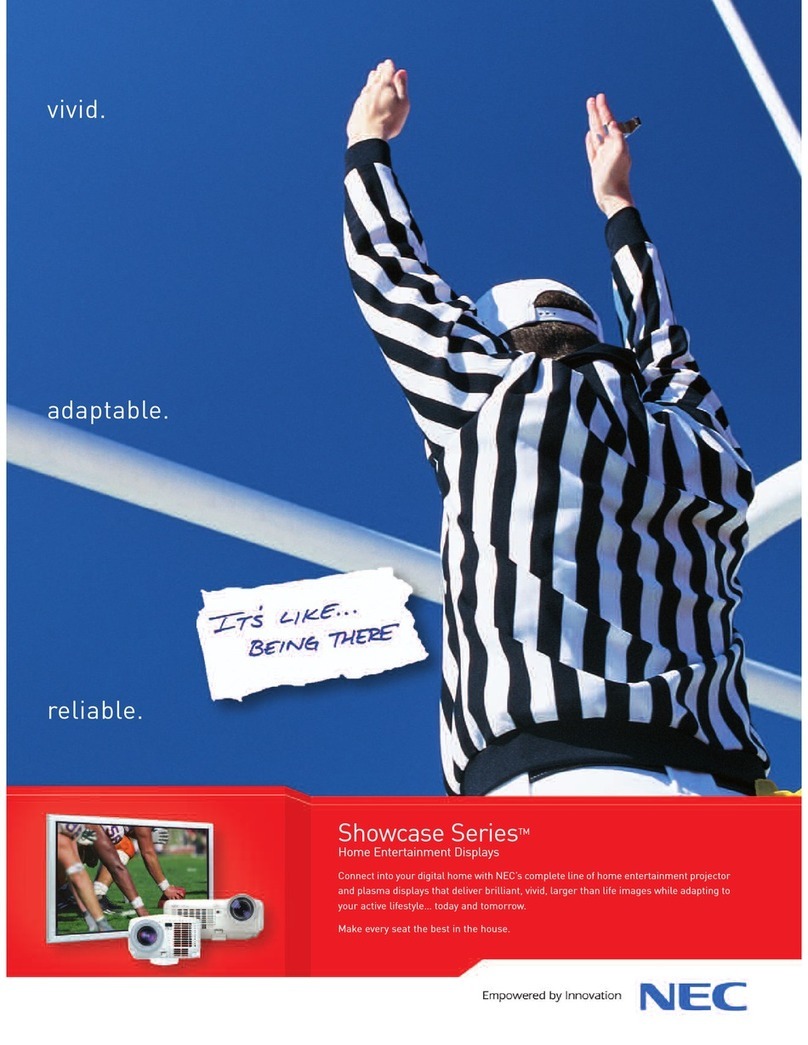 NEC Showcase Series HT1100 User manual