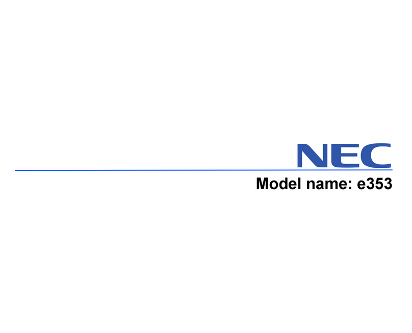 NEC e353 User manual