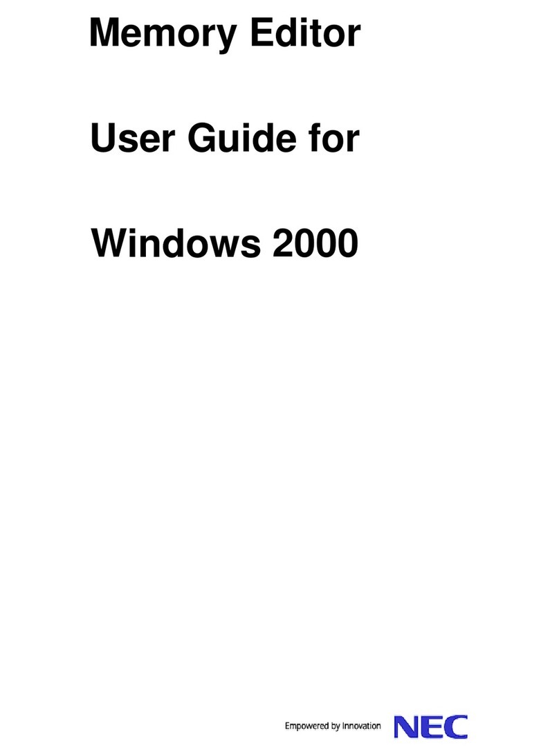 NEC Memory Editor User manual