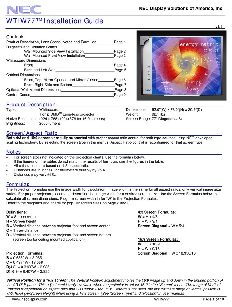 NEC IW77 User manual