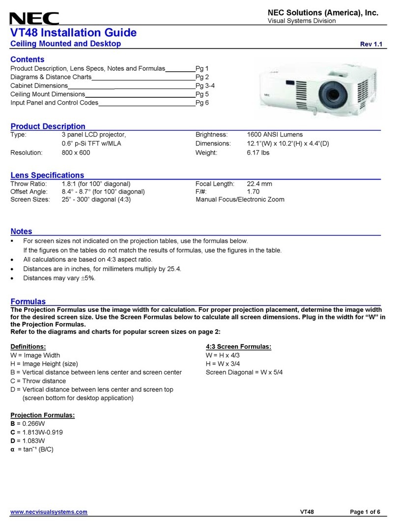 NEC VT48 Series User manual