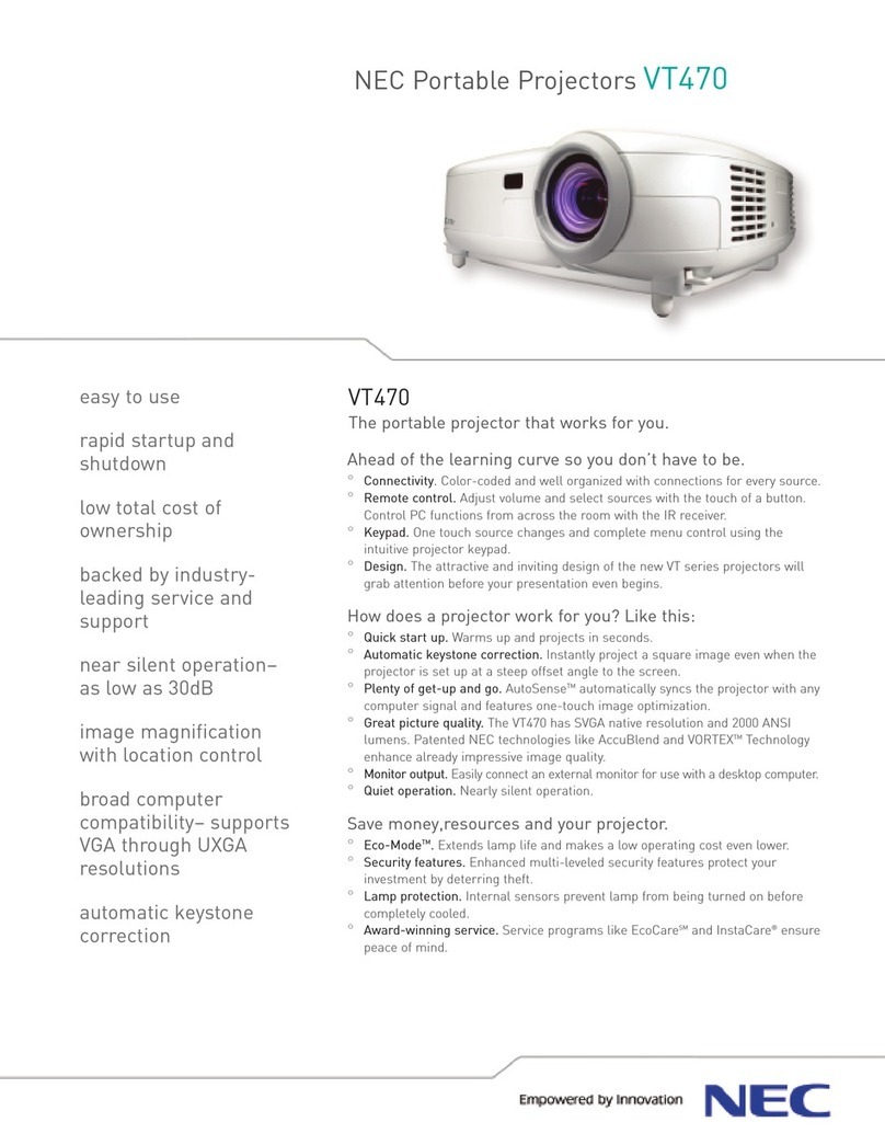 NEC VT470 User manual