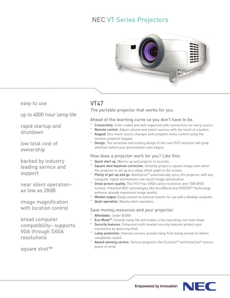 NEC VT47 Series User manual