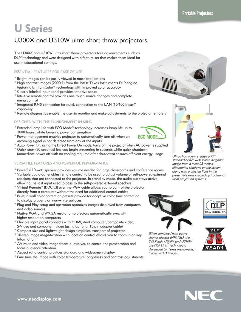 NEC U300X Series User manual NEC U300X Series User manual
