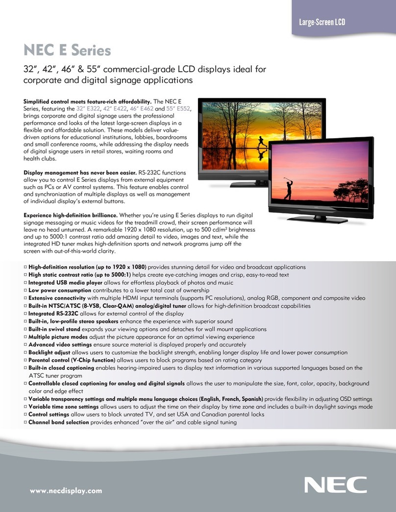 NEC E422 User manual NEC E422 User manual