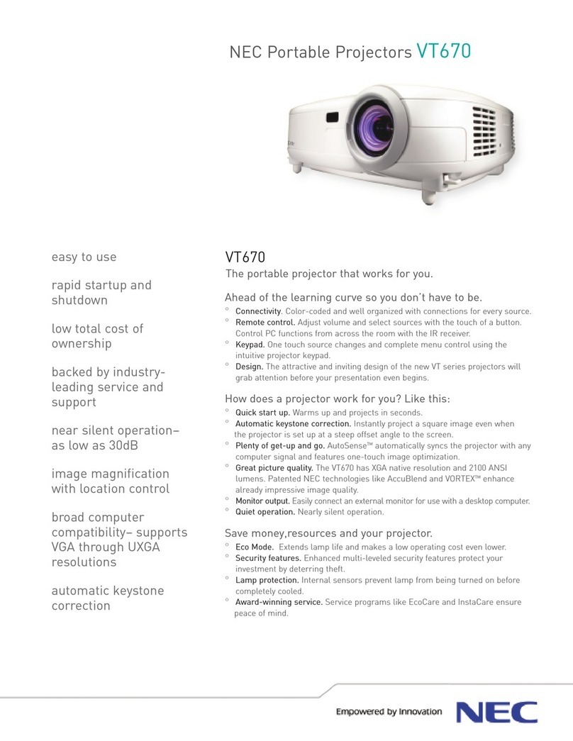 NEC VT670 Series User manual