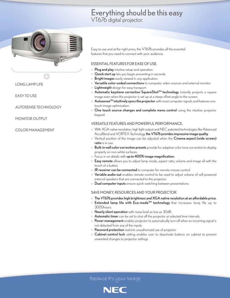 NEC VT676 Series User manual NEC VT676 Series User manual