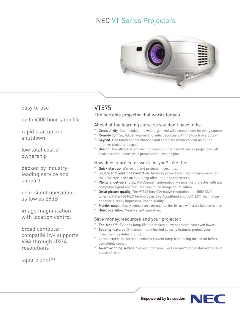 NEC VT575 Series User manual