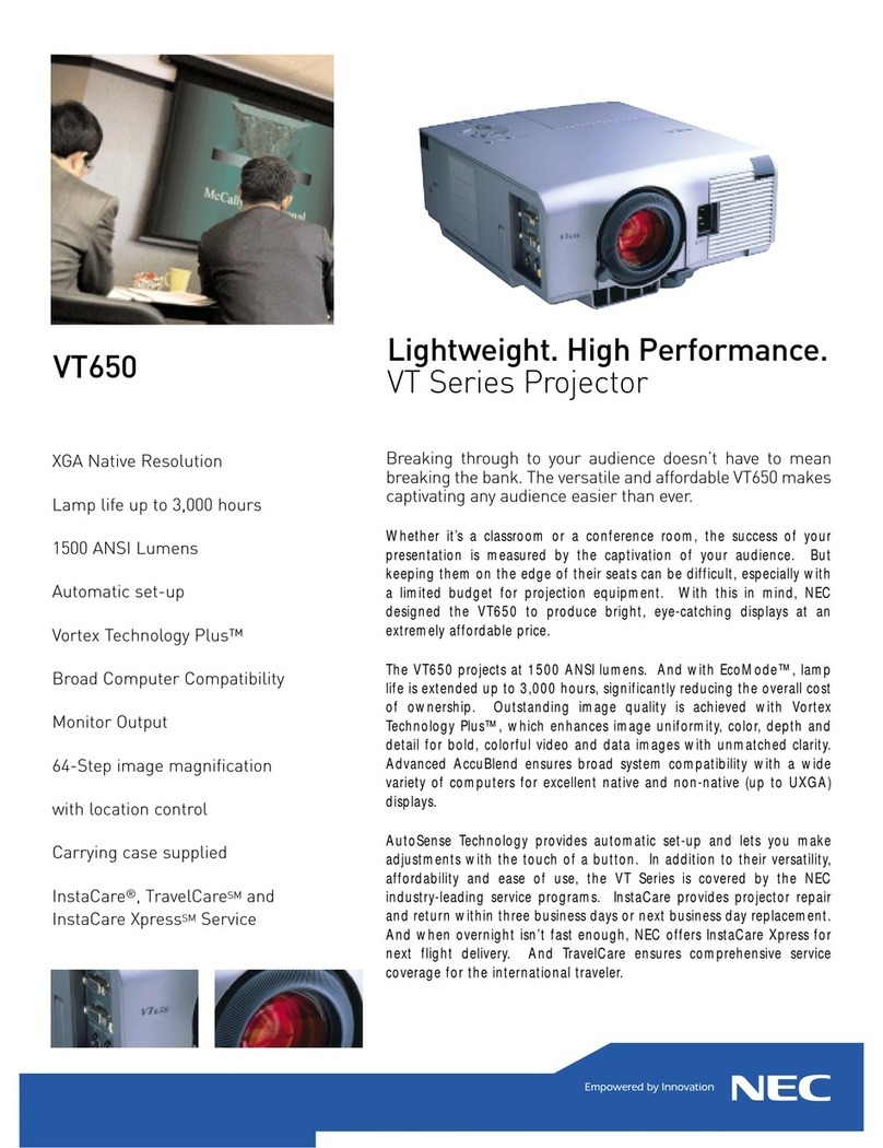 NEC VT650 User manual