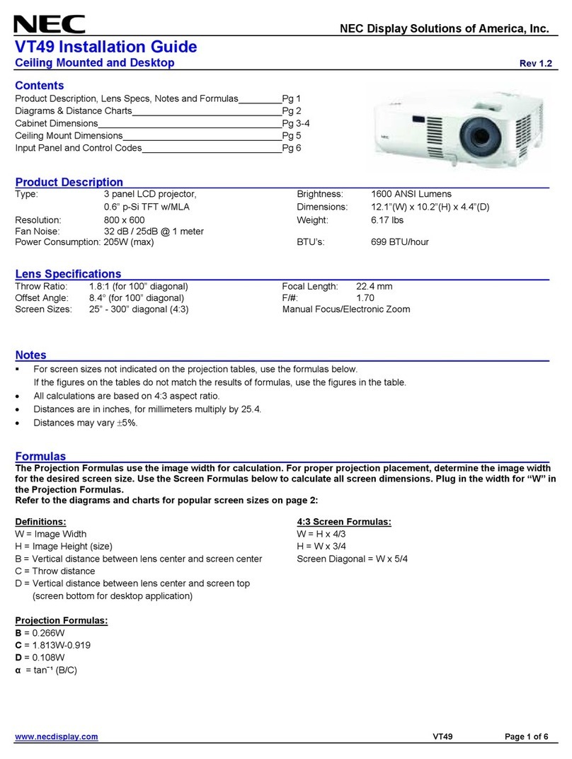 NEC VT49 Series User manual NEC VT49 Series User manual