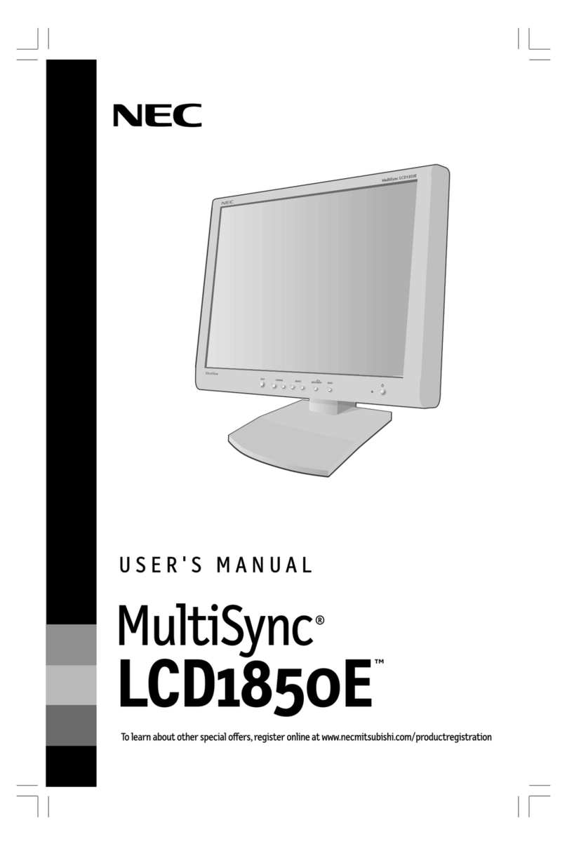 NEC NEC MultiSync LCD1850E  LCD1850E LCD1850E User manual