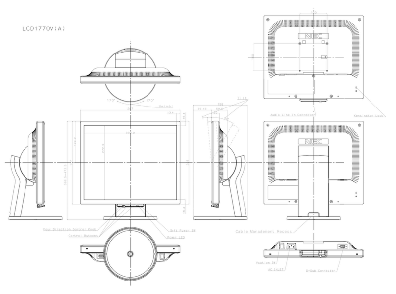 NEC LCD1770V - MultiSync - 17" LCD Monitor User manual