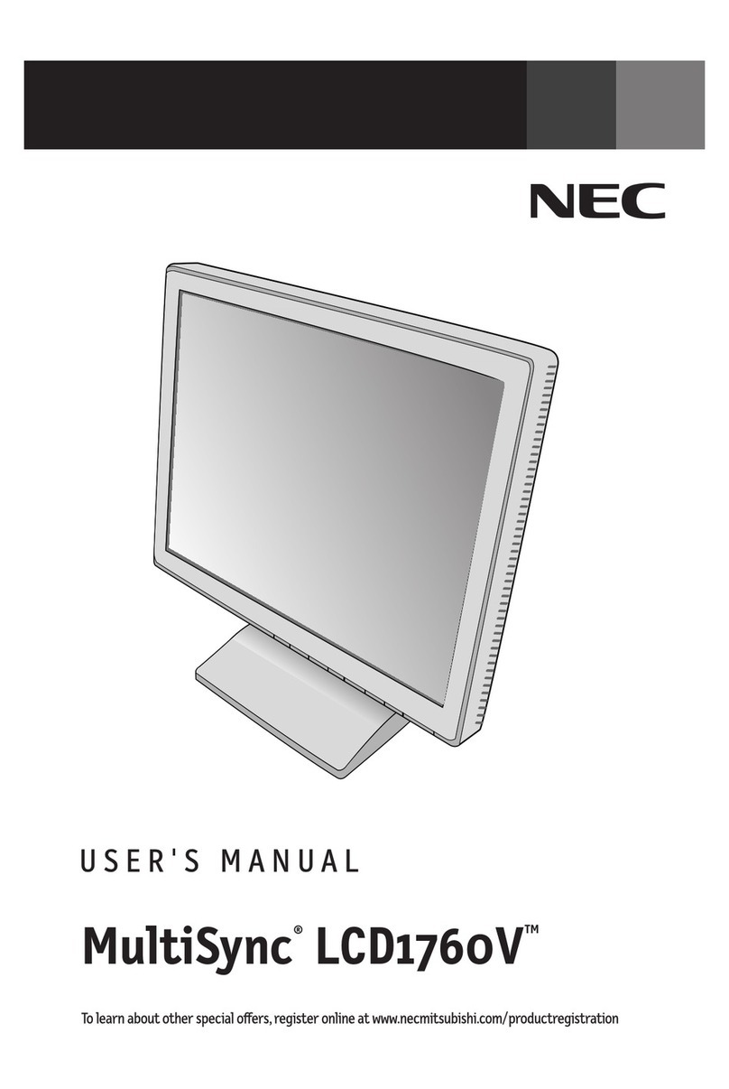 NEC LCD1760V - MultiSync - 17" LCD Monitor User manual