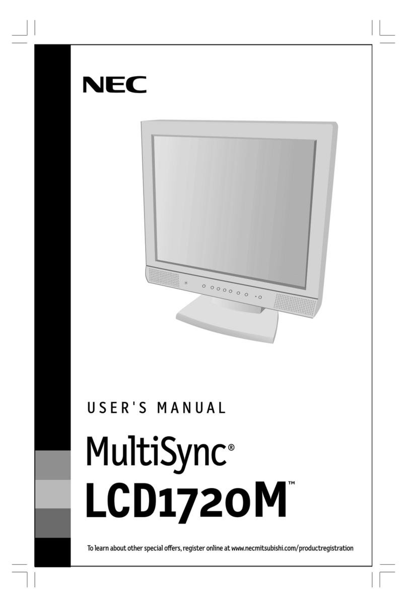 NEC LCD1720M - MultiSync - 17" LCD Monitor User manual