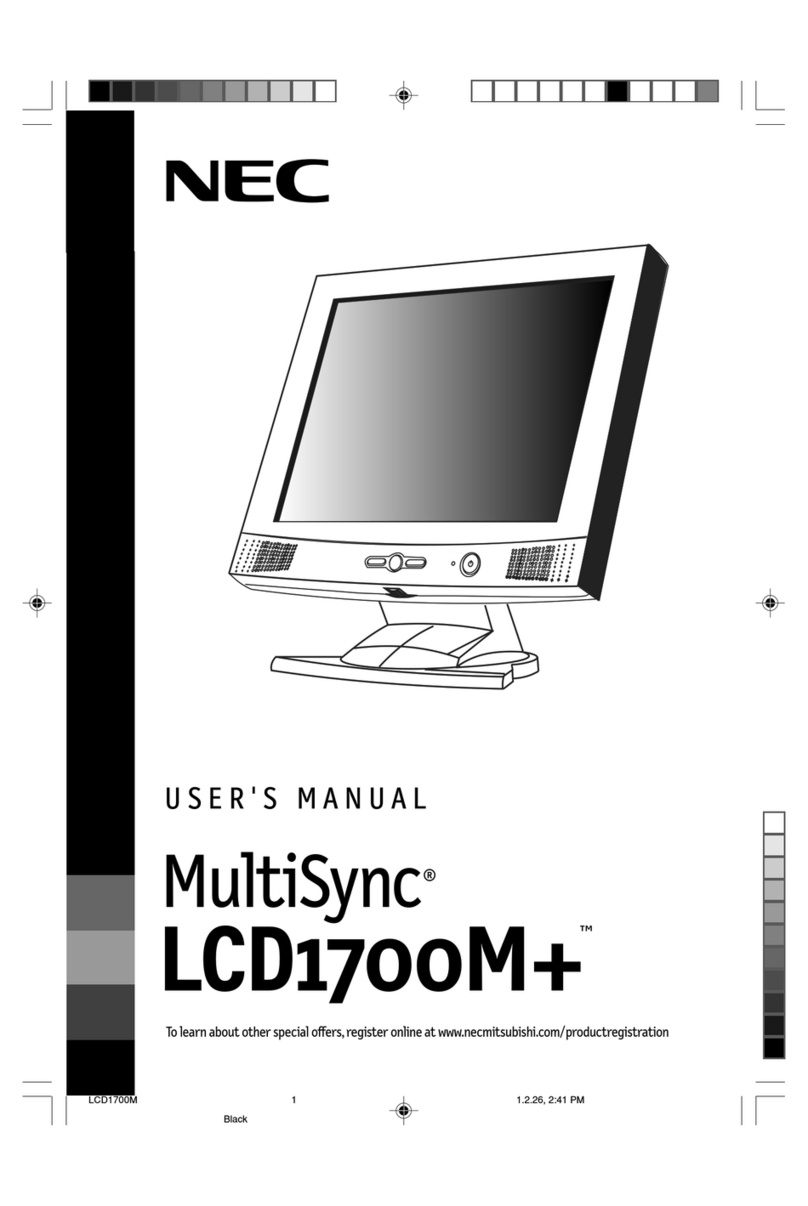 NEC MultiSync LCD1700M+ User manual
