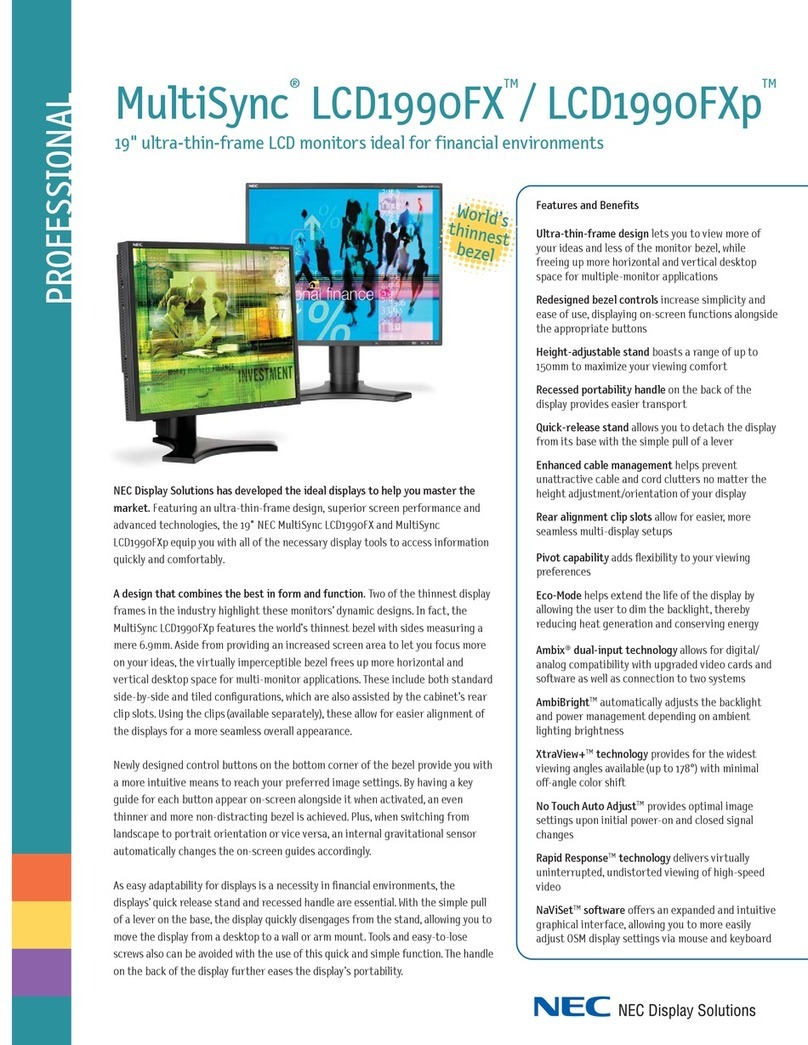 NEC MultiSync LCD1990FX User manual
