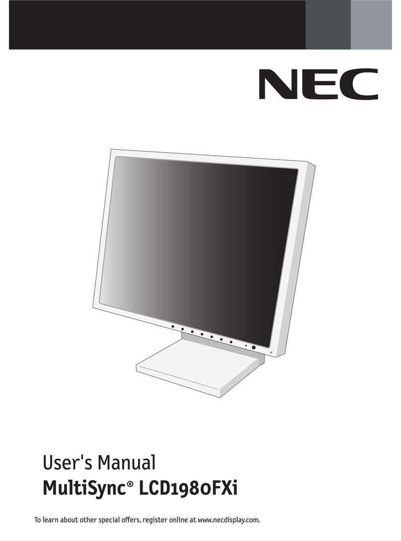 NEC MultiSync LCD1980FXi User manual