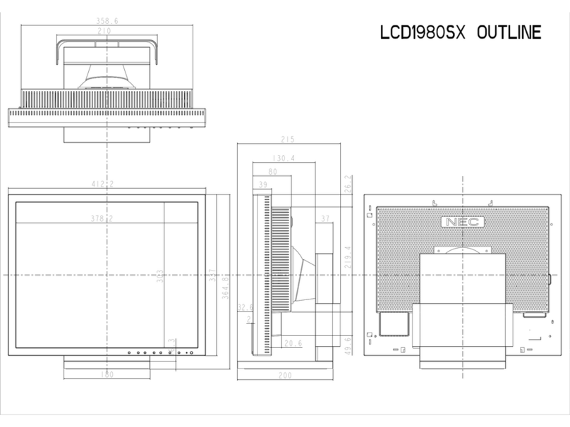 NEC LCD1980SX - MultiSync - 19" LCD Monitor User guide NEC LCD1980SX - MultiSync - 19" LCD Monitor User guide