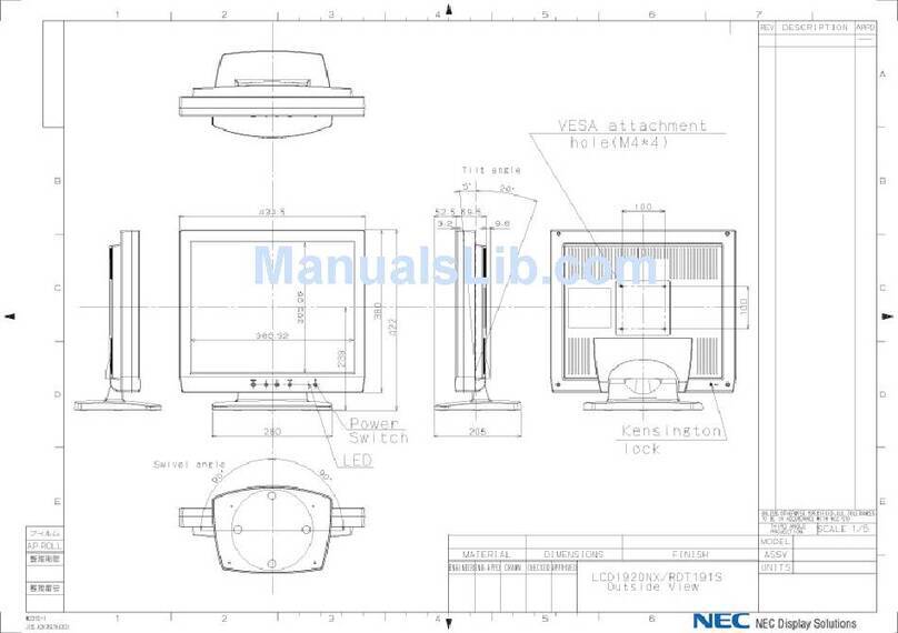 NEC LCD1920NX BK - MultiSync - 19" LCD Monitor Guide