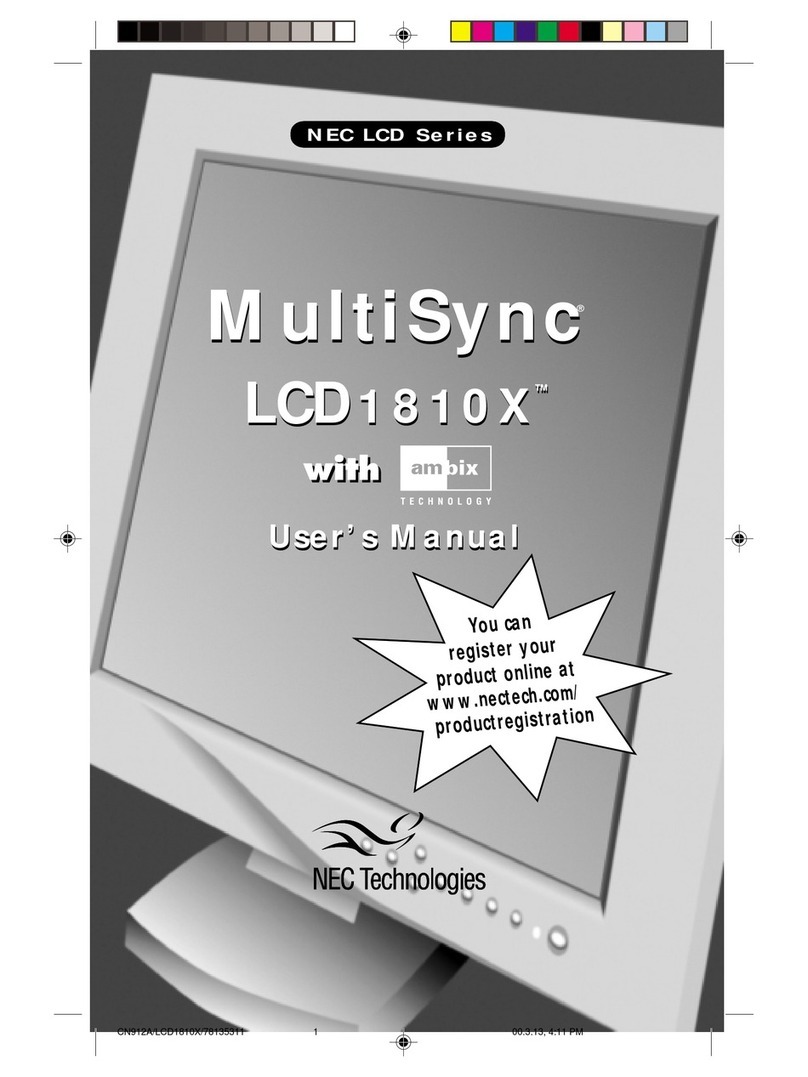 NEC MultiSync LCD1810X User manual NEC MultiSync LCD1810X User manual