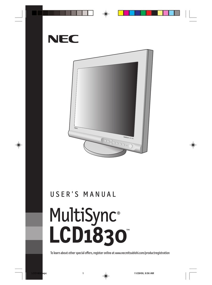 NEC NEC MultiSync LCD1830 LCD1830 LCD1830 User manual NEC NEC MultiSync LCD1830 LCD1830 LCD1830 User manual