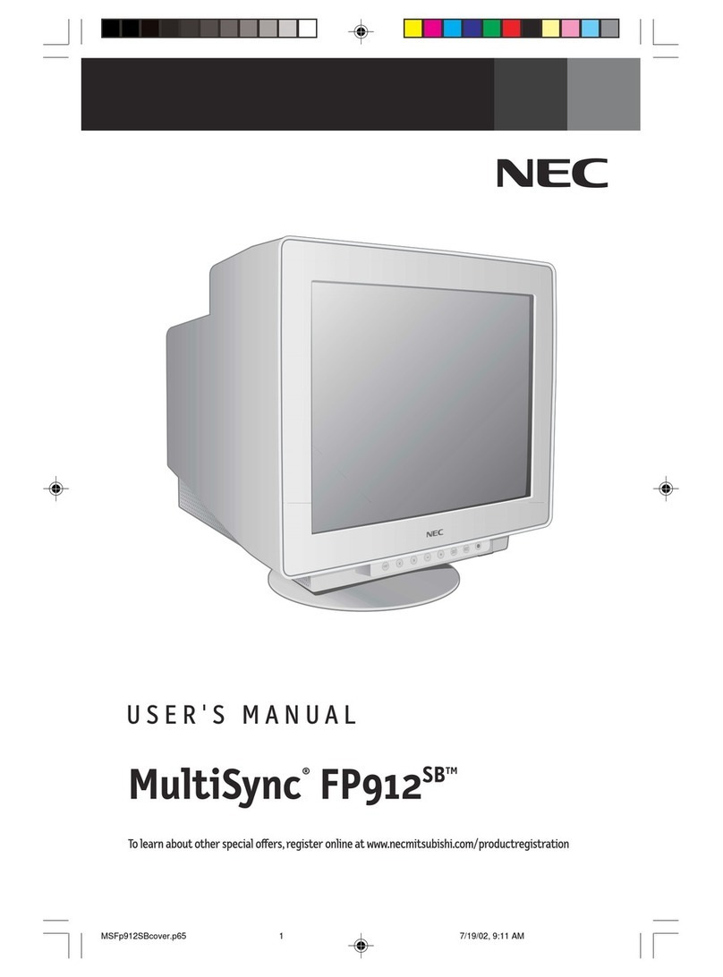 NEC MultiSync FP912SB User manual