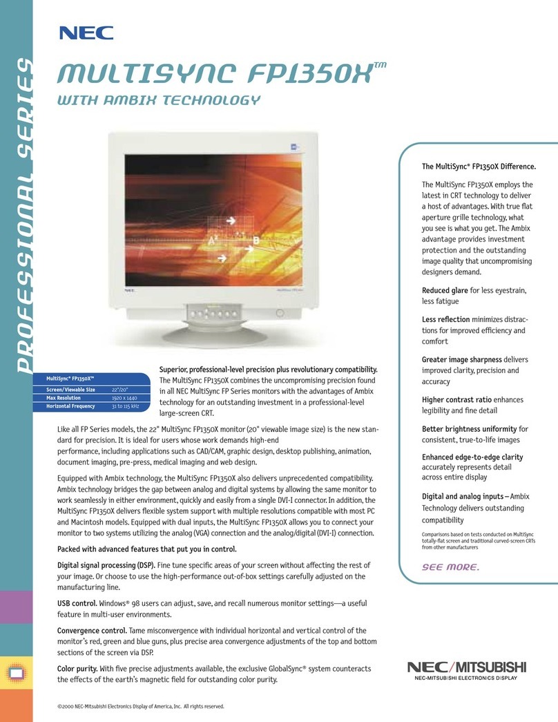 NEC NEC MultiSync FP1350X  FP1350X FP1350X User manual