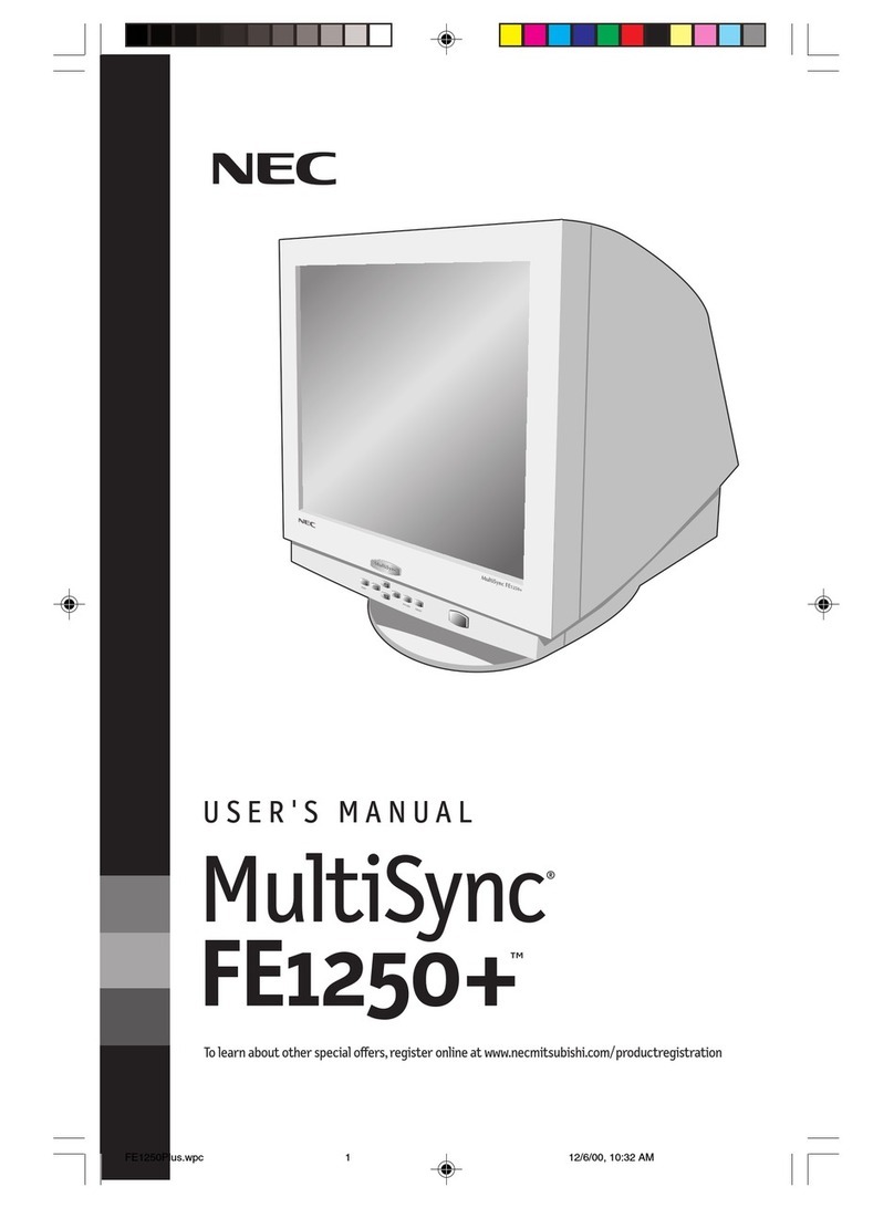 NEC MultiSync FE1250+ User manual