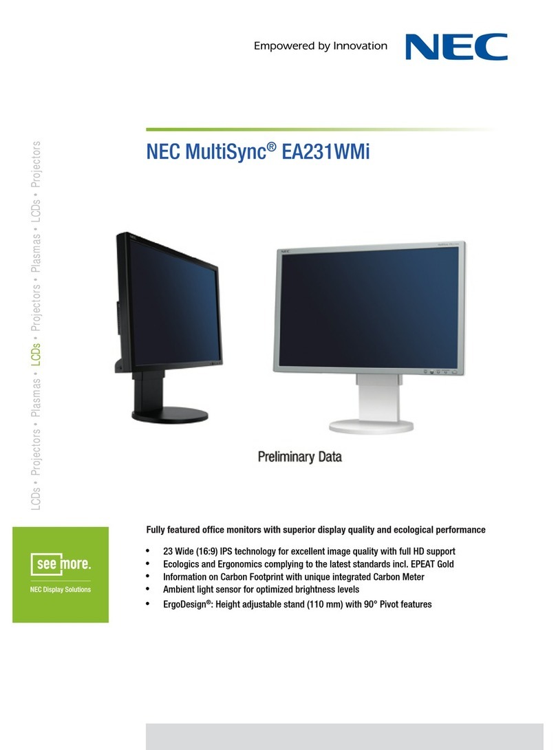 NEC MultiSync EA231WMi User manual