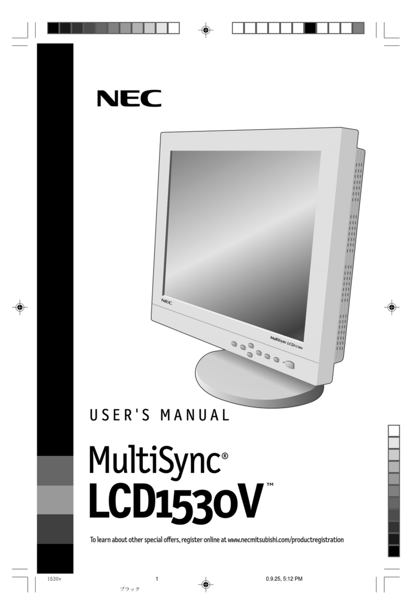 NEC MultiSync LCD1530V User manual