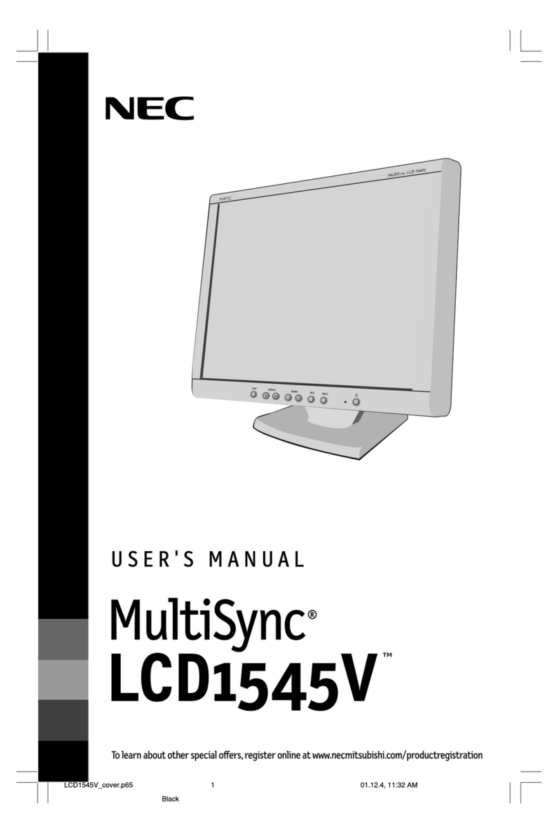 NEC MultiSync LCD1545V User manual NEC MultiSync LCD1545V User manual