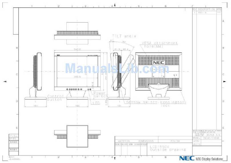 NEC NEC MultiSync LCD1550V  LCD1550V LCD1550V Guide