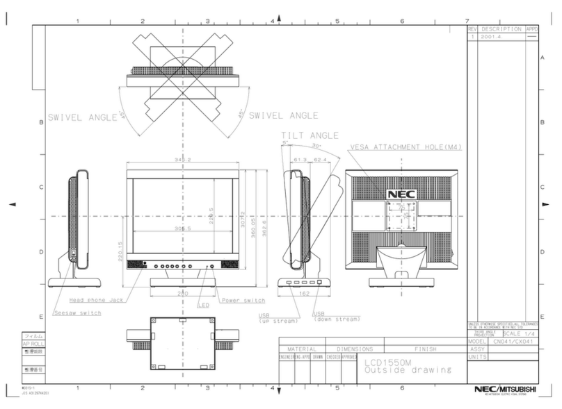 NEC MultiSync LCD1550M  LCD1550M LCD1550M Guide