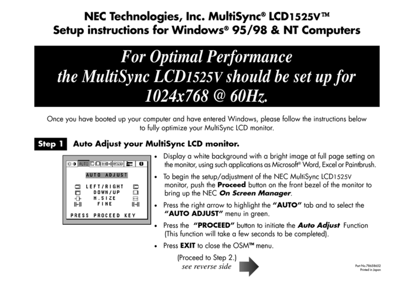 NEC NEC MultiSync LCD1525V  LCD1525V LCD1525V Manual