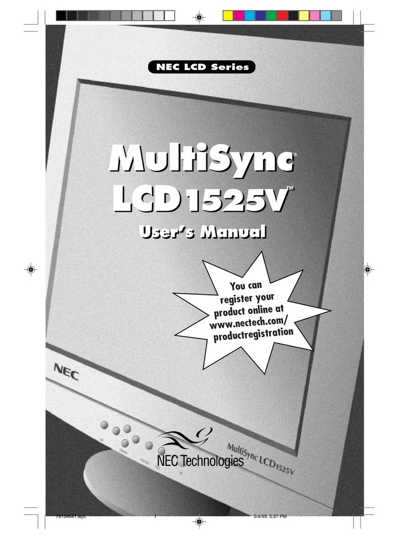 NEC NEC MultiSync LCD1525V  LCD1525V LCD1525V User manual