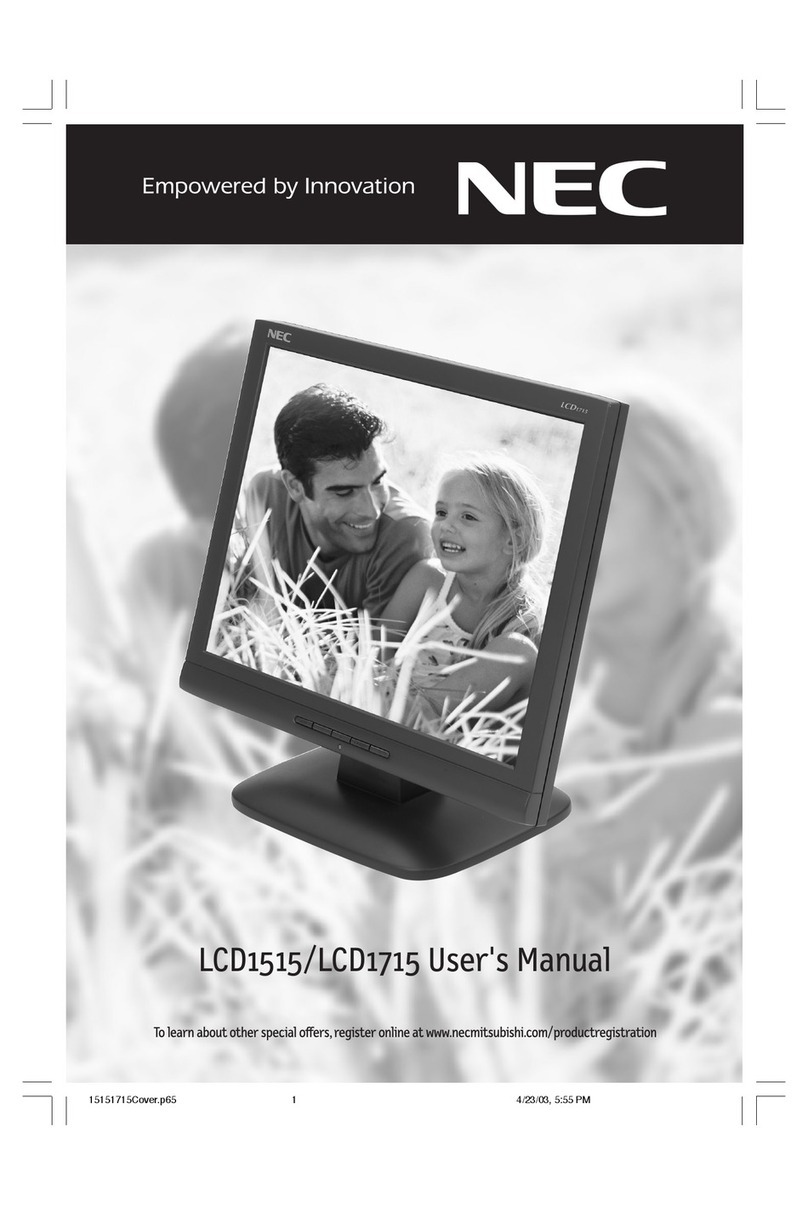 NEC MultiSync LCD1515 User manual NEC MultiSync LCD1515 User manual