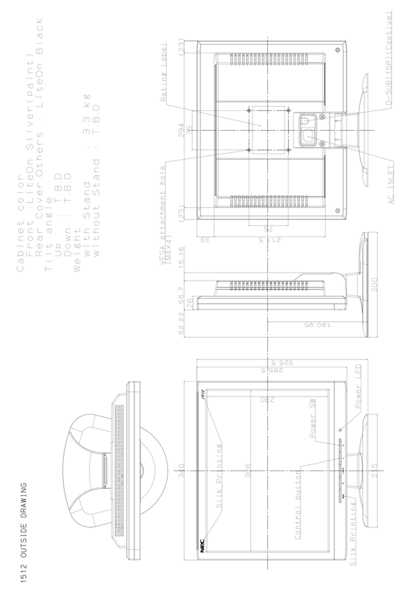 NEC MultiSync LCD1512 Guide
