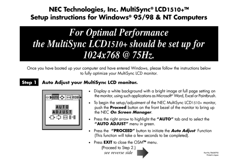 NEC MULTISYNC LCD1510+ Manual
