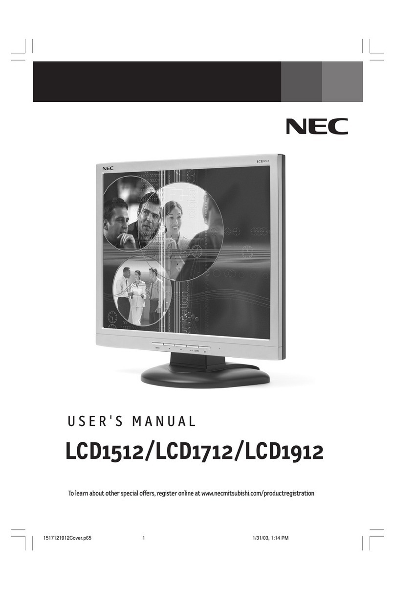 NEC MultiSync LCD1512 User manual