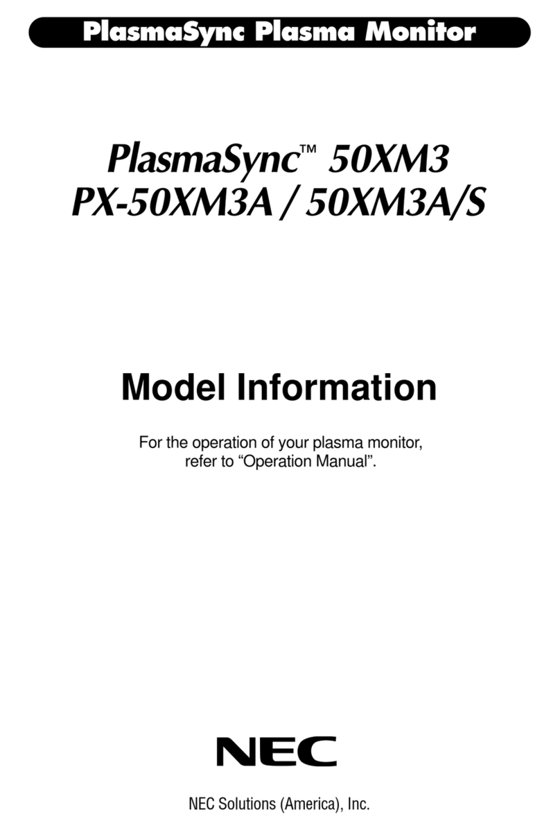 NEC PlasmaSync 50XM3 User manual
