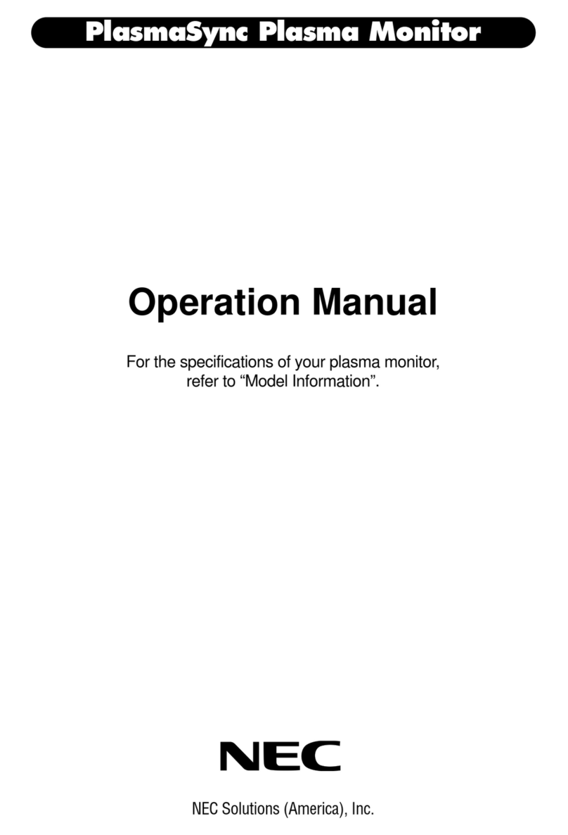 NEC PlasmaSync 42XM2 User manual