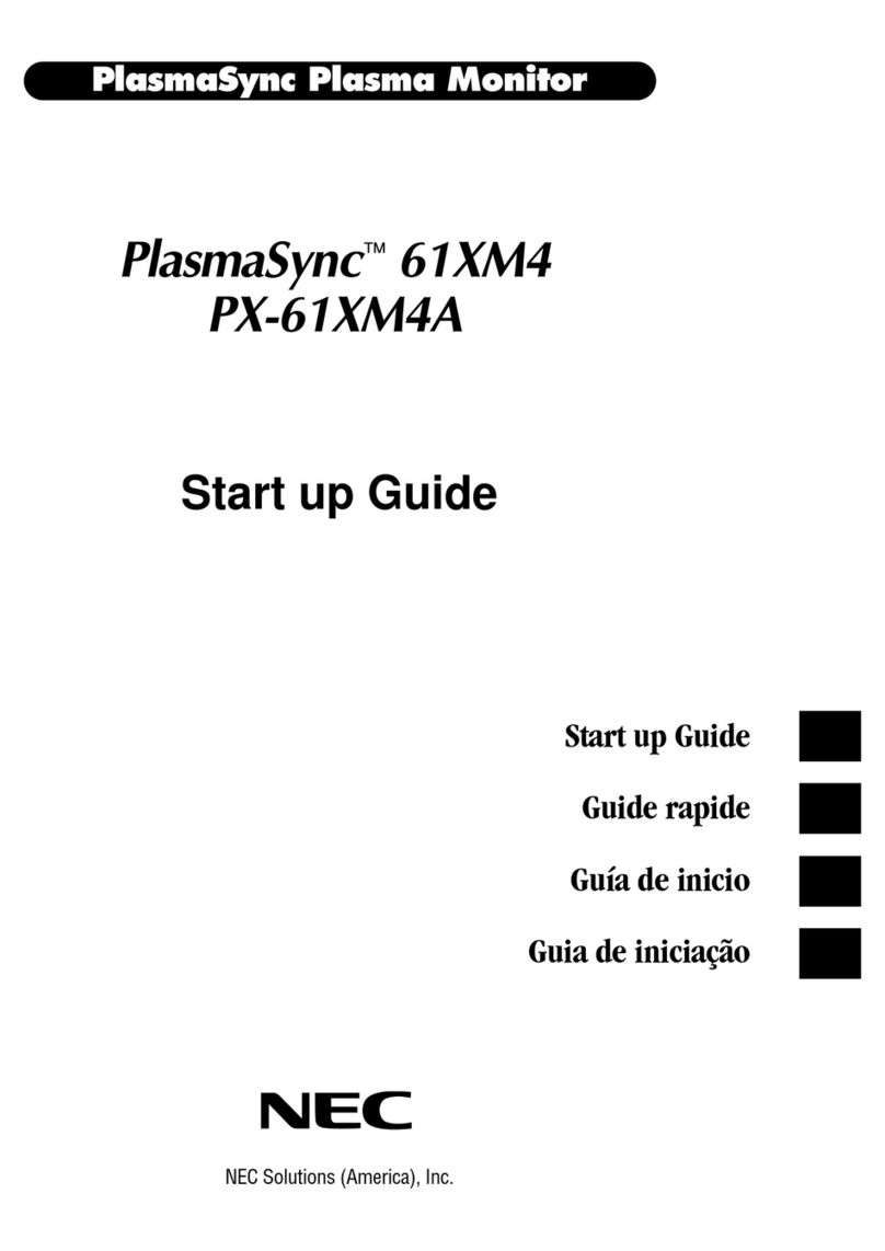 NEC PlasmaSync 61XM4 User guide