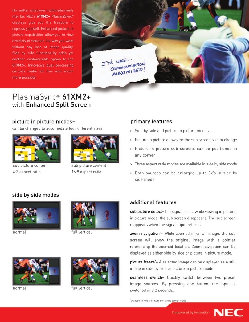 NEC PlasmaSync PX-61XM2PA User manual