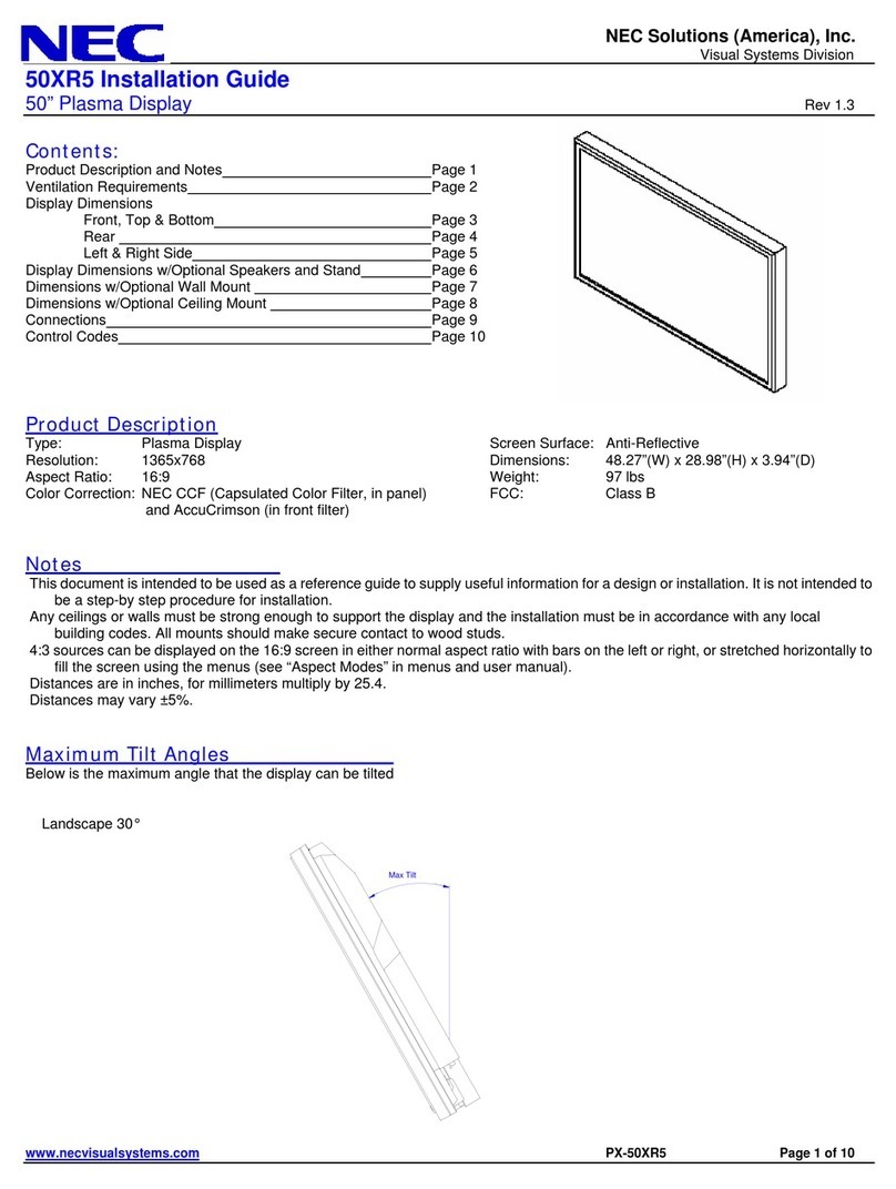 NEC 50XR5 User manual